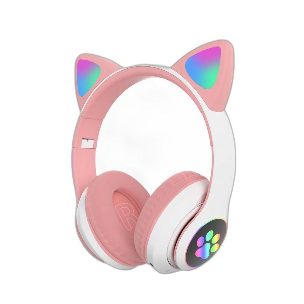 Fone Gatinho Sem Fio Led Bluetooth Infantil Orelha Gato Cat