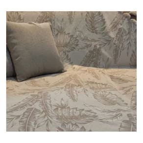 Manta Sofa 140X180 Fio Tinto Palha Folhagens 60% Algodao 40% Poliester