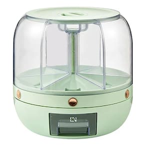 Dispenser De Alimentos E Cereais Pote Giratório 360 6 Em 1