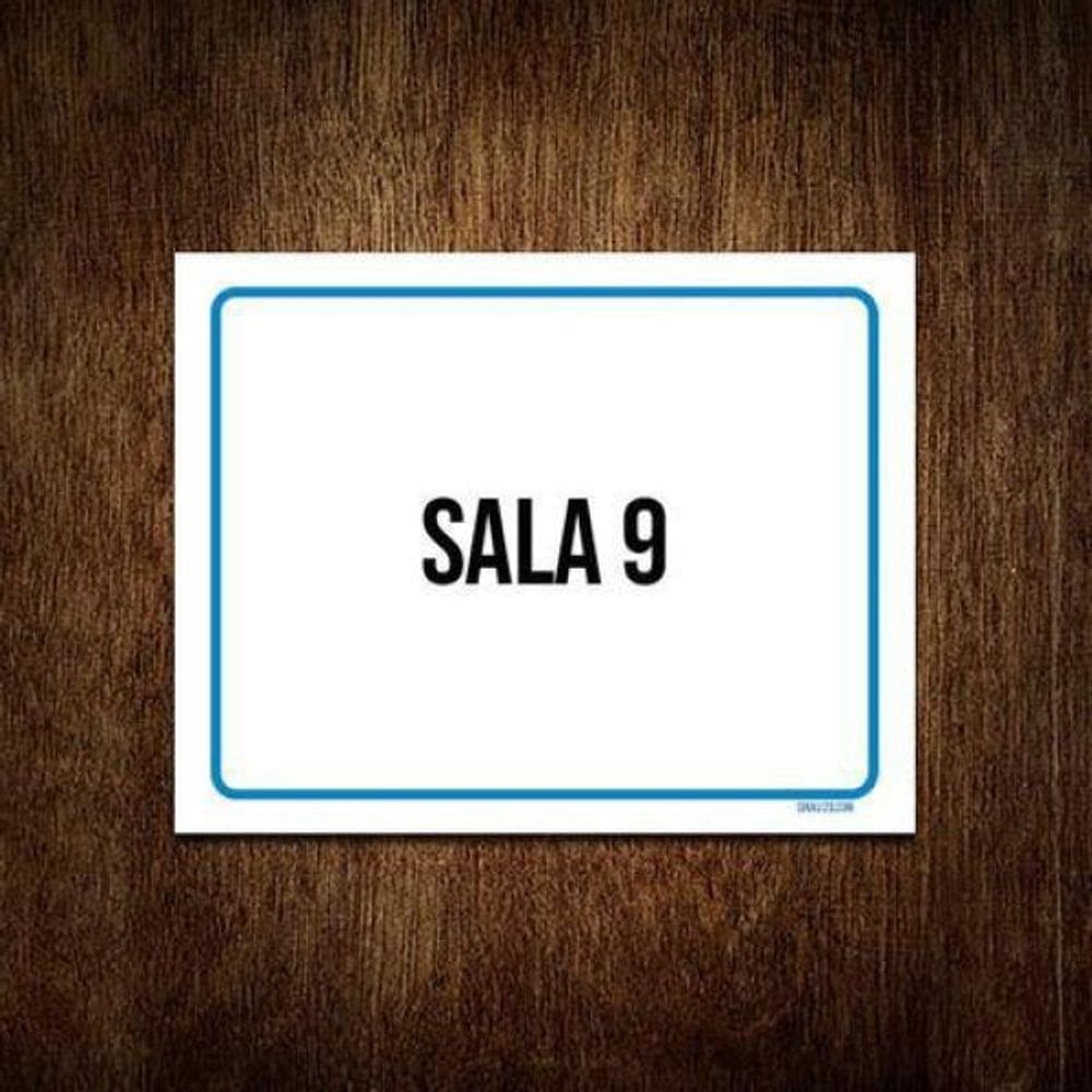 Kit 3 Placas Ambiente Sinalização Setor Sala 9
