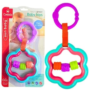 Chocalho Interativo Infantil Flor Bebe Divertido - Castela