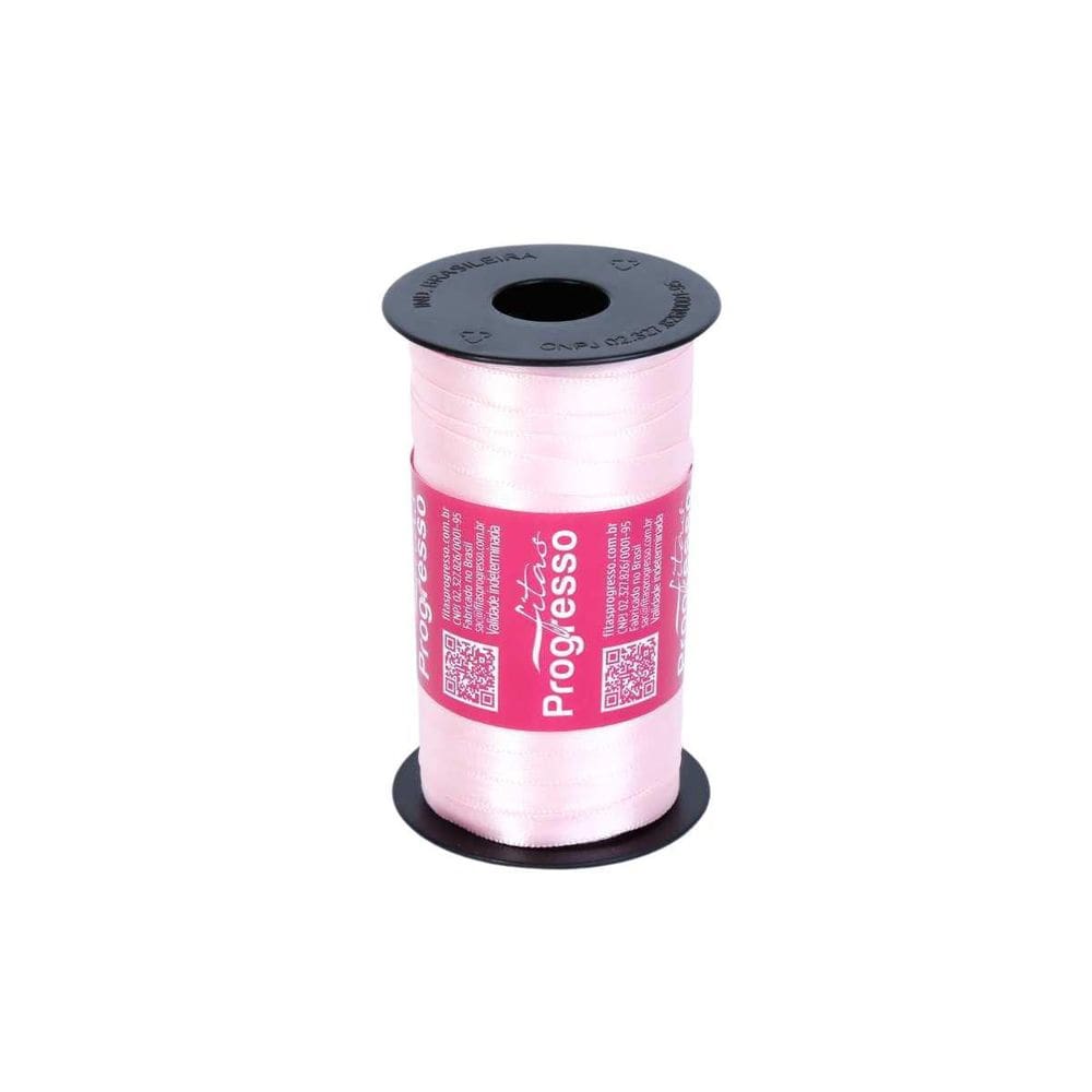 Fita De Cetim 07Mm 100 Metros Rosa Bebe 310