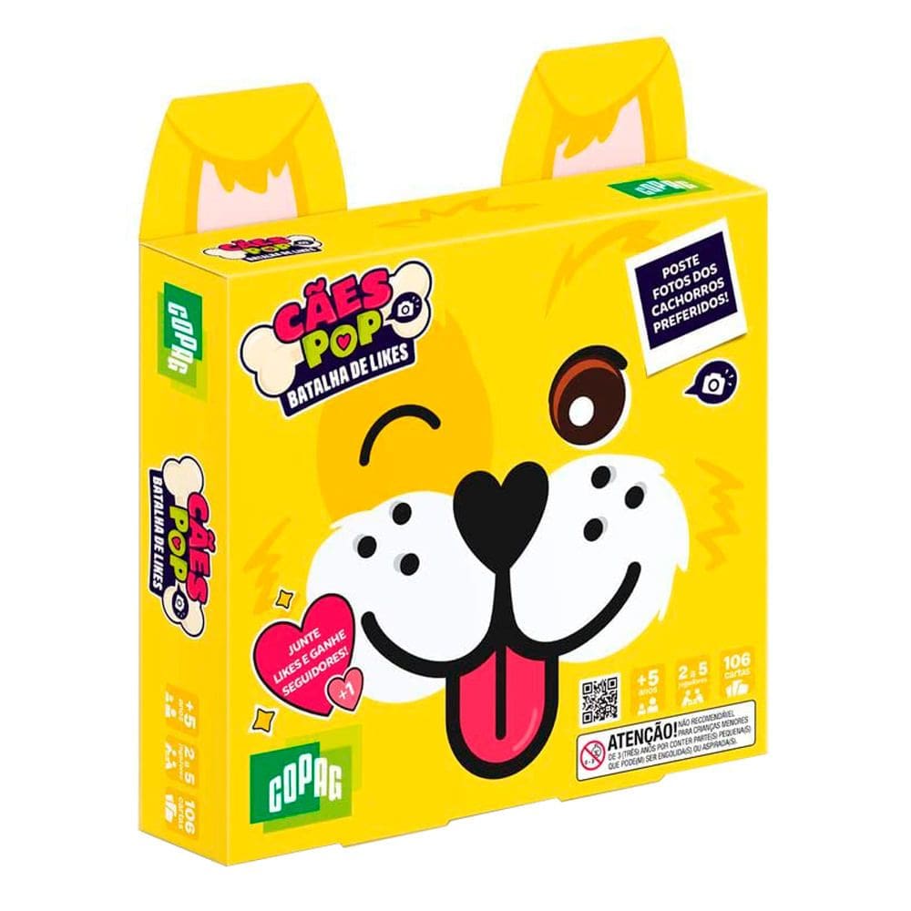 Jogo Cães Pop Batalha de Likes Copag  5+ Anos 106 Cartas