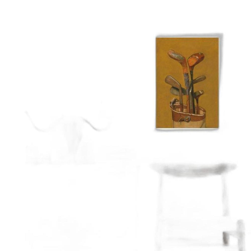 Quadro Tacos De Golf Vintage 45X34Cm