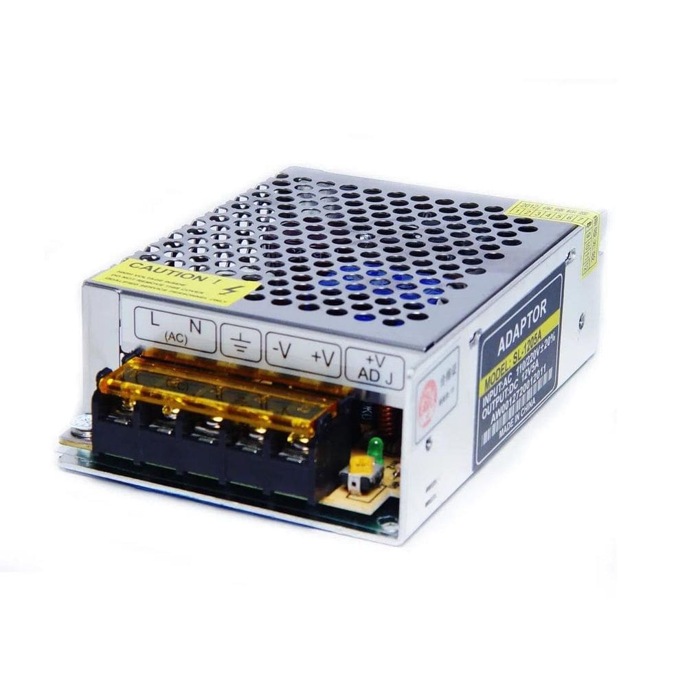 Fonte Chaveada Para Fita Led Cftv 5A 12V 60W Bivolt