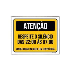 Kit 3 Placas Cuidado Respeite O Silêncio Boa Convivência