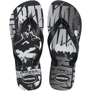 Chinelo Havaianas DC Logomania Masculino - Preto e Branco