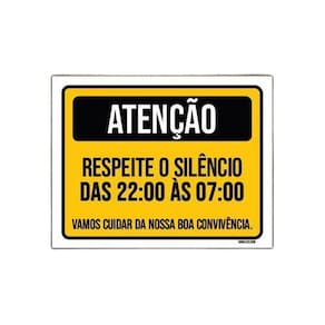 Kit 3 Placas Cuidado Respeite O Silêncio Boa Convivência