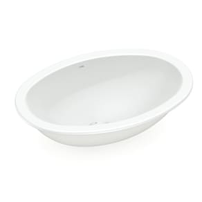 Cuba de Embutir Oval 49x32,5cm Branco Celite