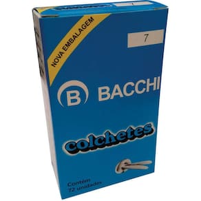 Colchete Bacchi nº 07 Latonado/Galvanizado - 72 unidades