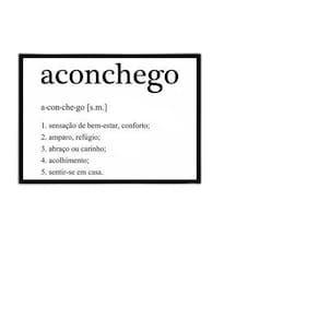 Quadro Decorativo Significado Aconchego 34x23cm