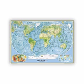 Mapa Mundi Parede Painel Lona 04