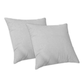 2 Capas Almofada Luxo 50X50 Felpudo Com Ziper Cinza Claro