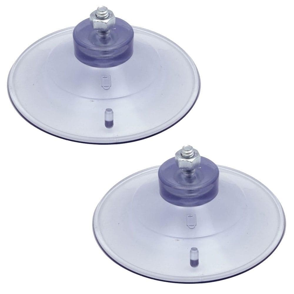 Kit 2 Ventosa 90Mm  9 Cm  Pvc Cristal Com Parafuso E Porca