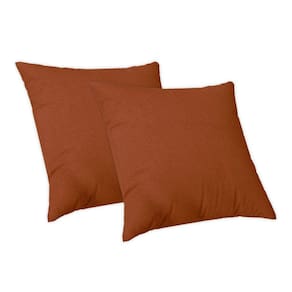 2 Capas Almofada Luxo 50X50 Felpudo Com Ziper Terracota
