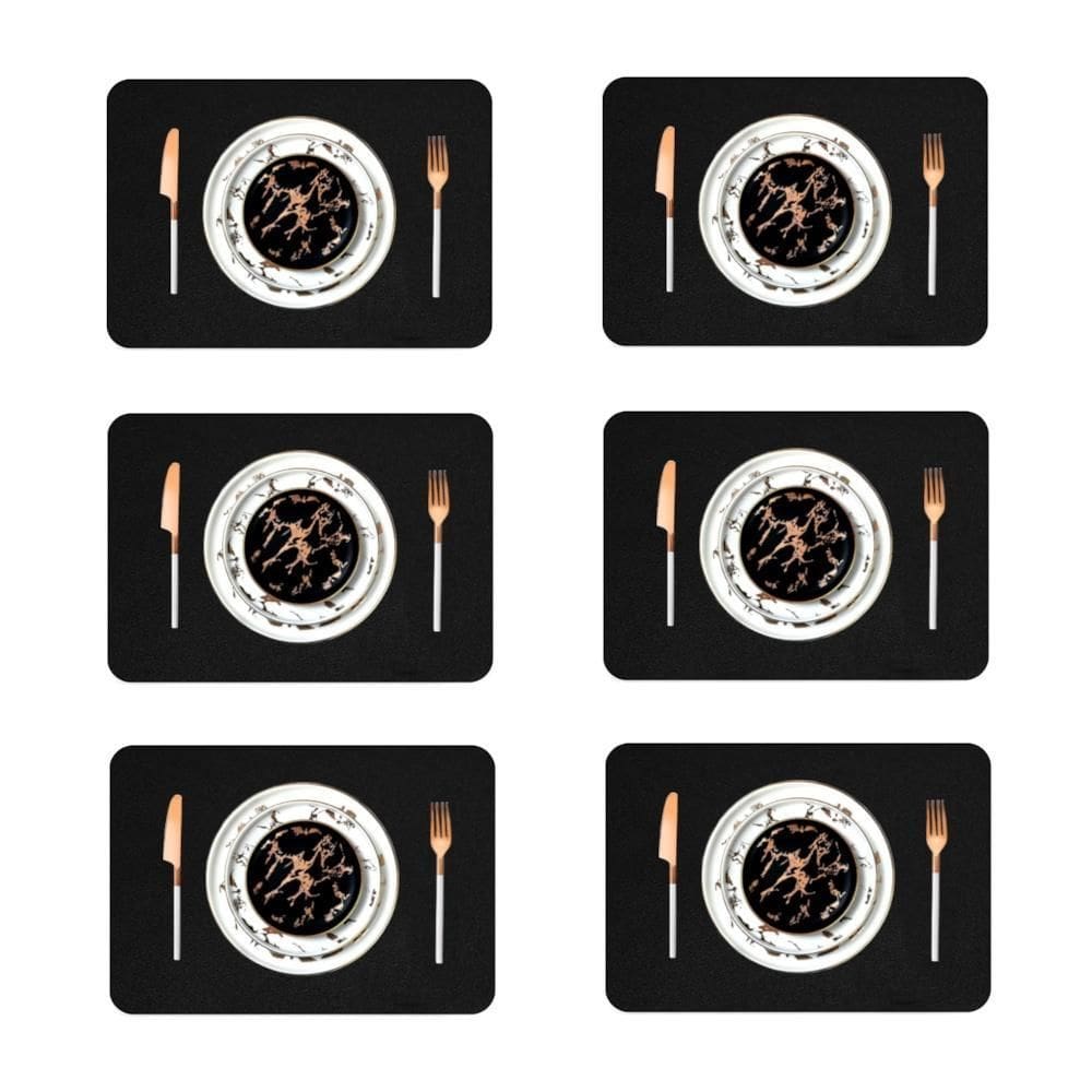 Kit 6 Peças Jogo Americano Mesa Posta Sousplat Retangular