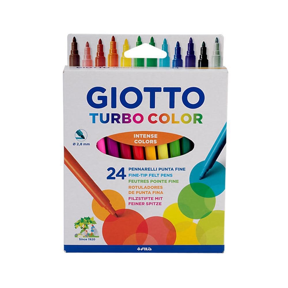 Caneta Hidrográfica Giotto Turbo Color 24 Cores