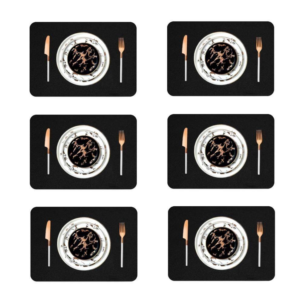 Kit 6 Peças Jogo Americano Mesa Posta Sousplat Retangular