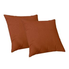 2 Capas Almofada Luxo 50X50 Felpudo Com Ziper Terracota