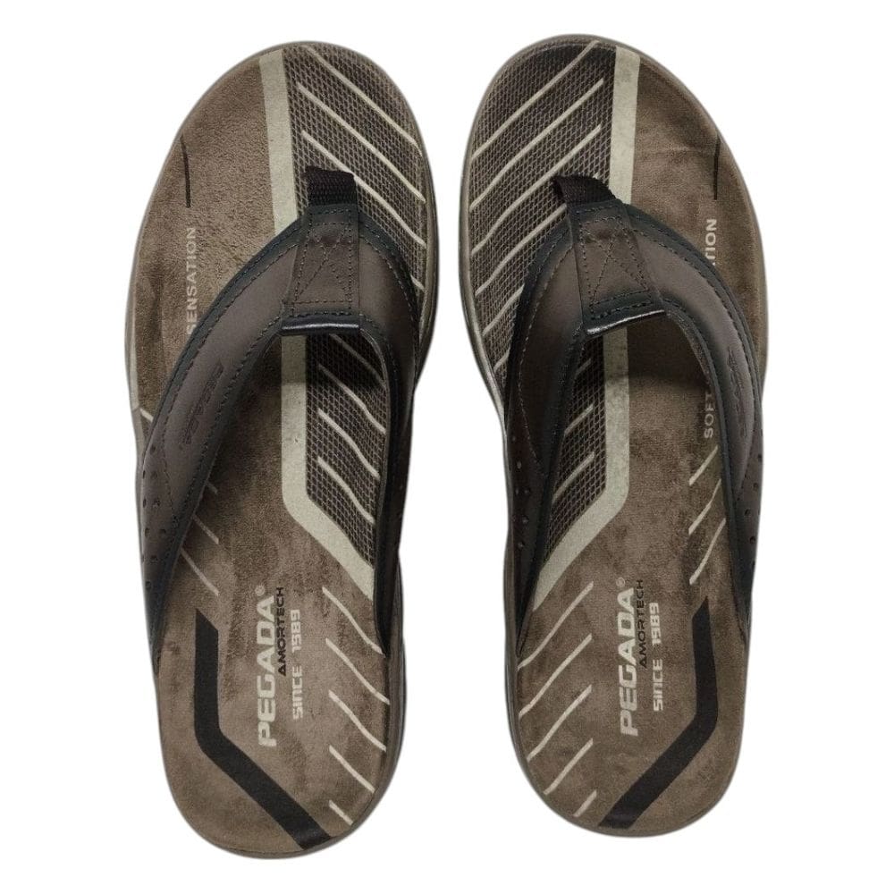 Chinelo de Dedo Masculino Conforto Dia a Dia Couro Pegada