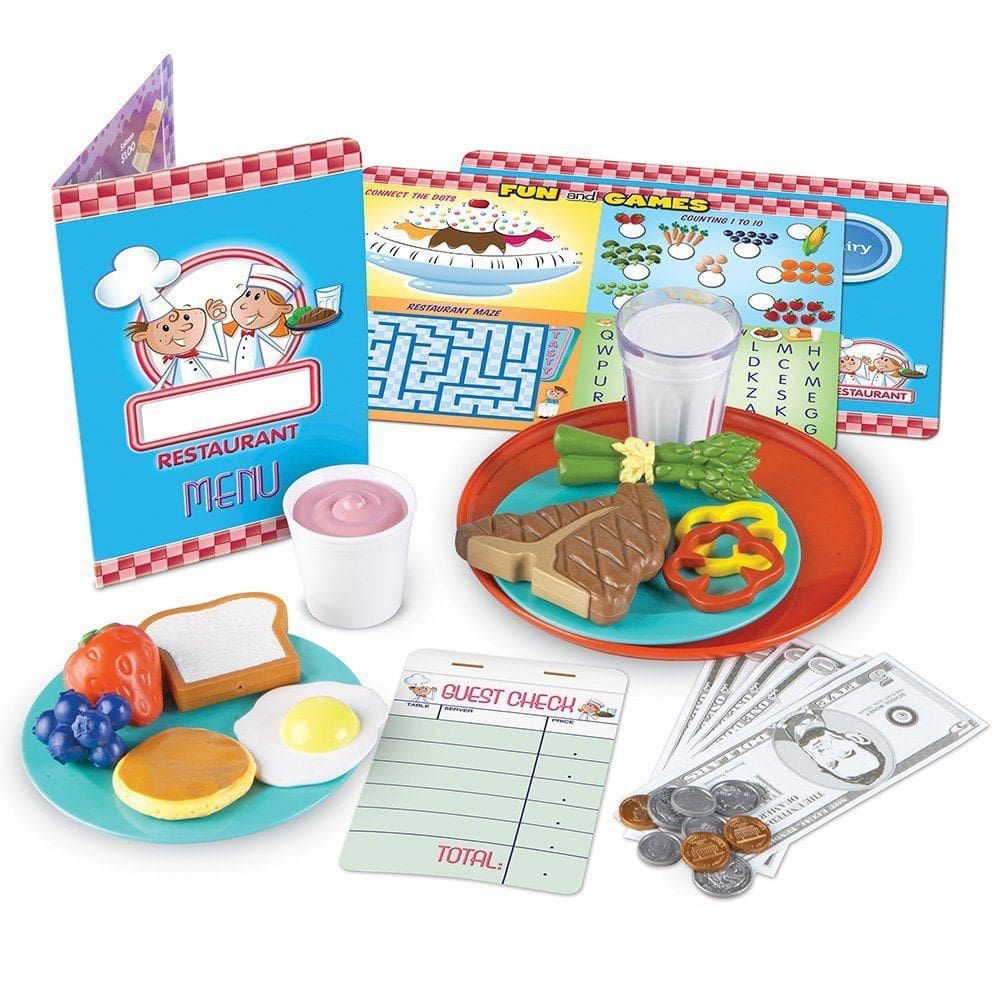 Recursos de aprendizagem do Play Restaurant Set Serve It Up! 35 peças
