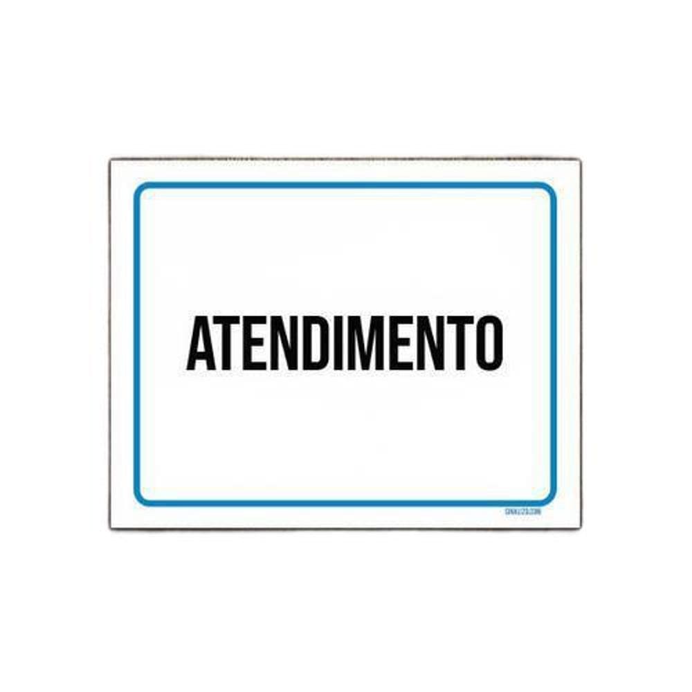 Kit 5 Placas Ambiente Sinalização Setor Atendimento