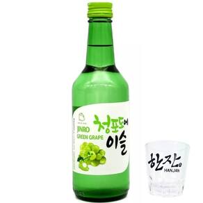 Bebida Coreana Soju Jinro Uva Verde 360Ml + Copo Soju