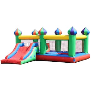 Castelinho Inflável 3x1 Tobogã, Pula Pula e Piscina c/ Motor