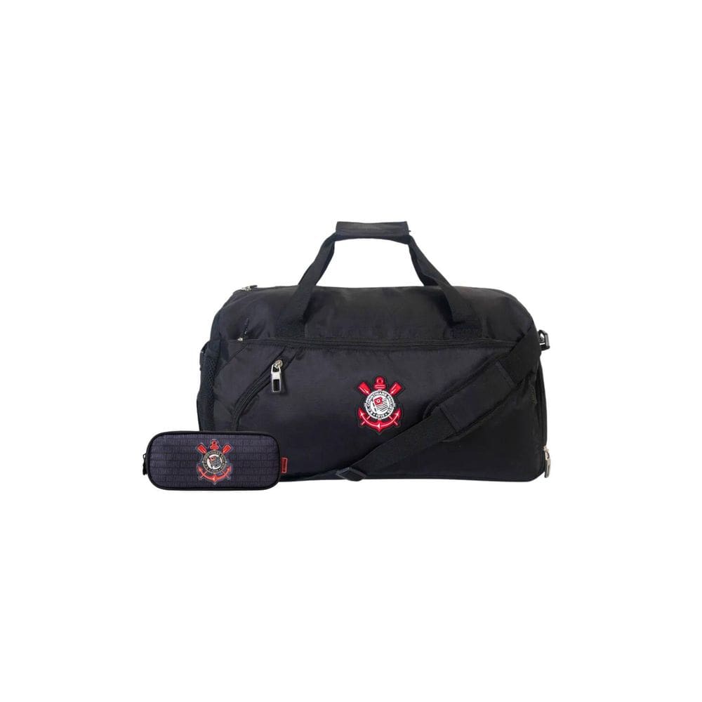Kit Estojo Escolar Triplo+Sacola De Viagem Corinthians