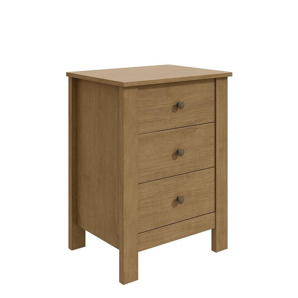 Mesa de Cabeceira Maggiore 3 Gavetas - Móveis Lopas