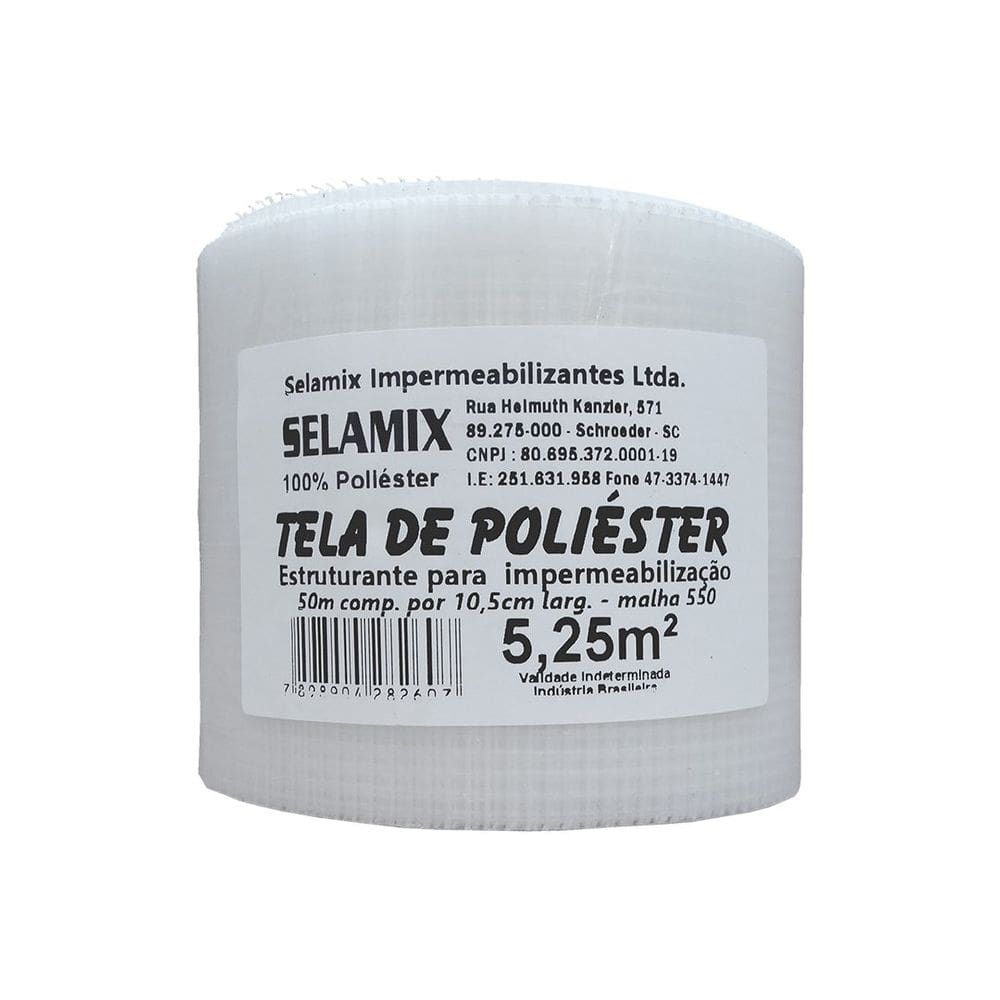 Tela Poliester 550 2X2MM  Largura 10,5 cm x 50 metros de comprimento