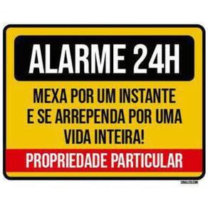 Kit 5 Placas Alarme 24 Horas Mexa Um Instante Se Arrependa