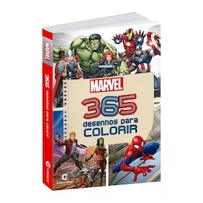 Livro Infantil Vingadores Marvel c/ 365 Desenhos de Colorir Avengers- Culturama