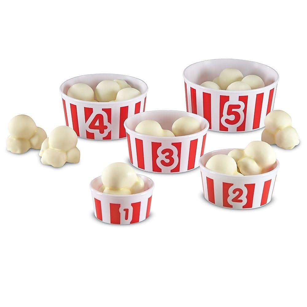 Recursos de aprendizagem de brinquedos Smart Snacks Count `em Up Popcorn