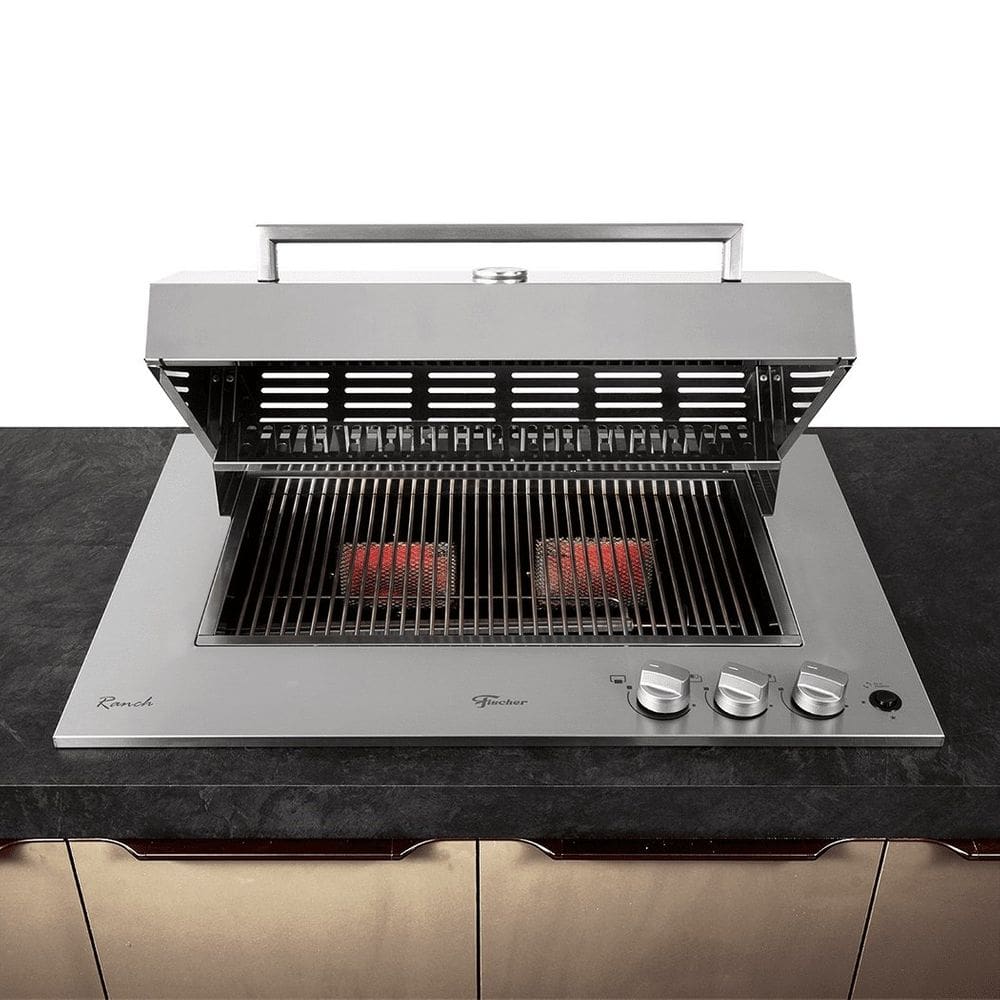 Churrasqueira a Gás Cooktop Fischer Ranch com Tampa Bivolt