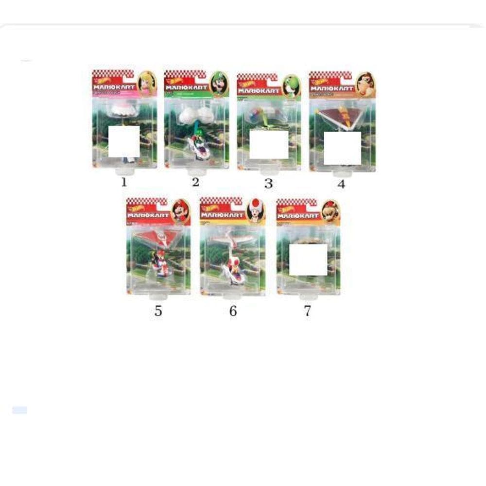 Hot Wheels Mario Kart Kit Completo 7 Pcs Com Cloud Glider