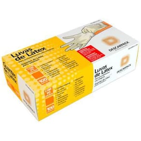 Luvas Descarpack Látex Natural - 100 Unidades, Não Estéril