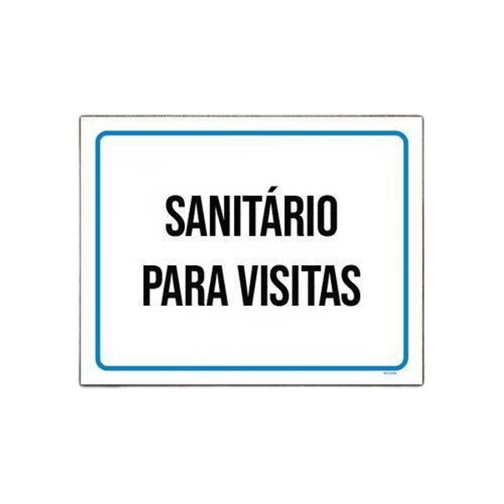 Placa Sinalização - Sanitário Para Visitas 36X46