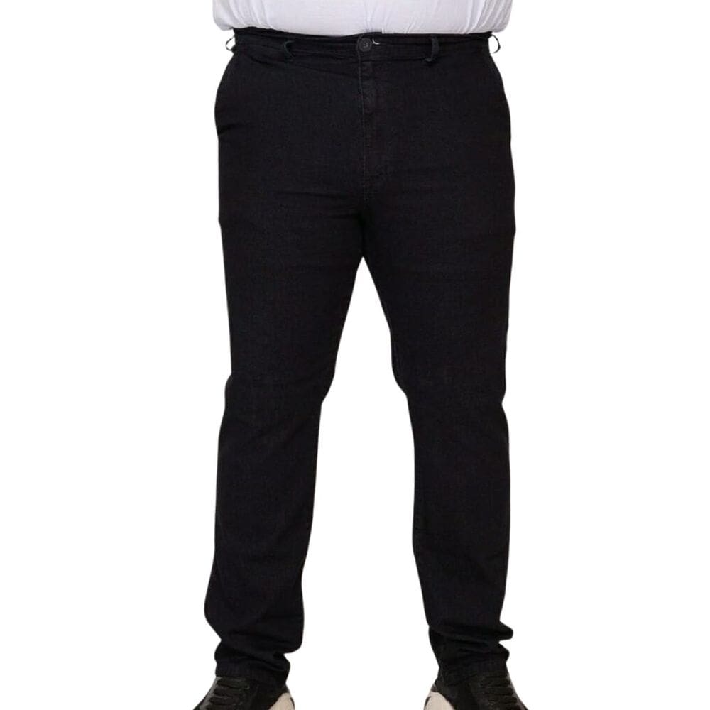 Calça Masculina Sarja Elastano Semi Social Oversized Plus Size Shyros - Tamanhos 58 ao 66