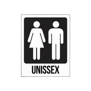 Placa Banheiro Unissex Masculino E Feminino 36X46