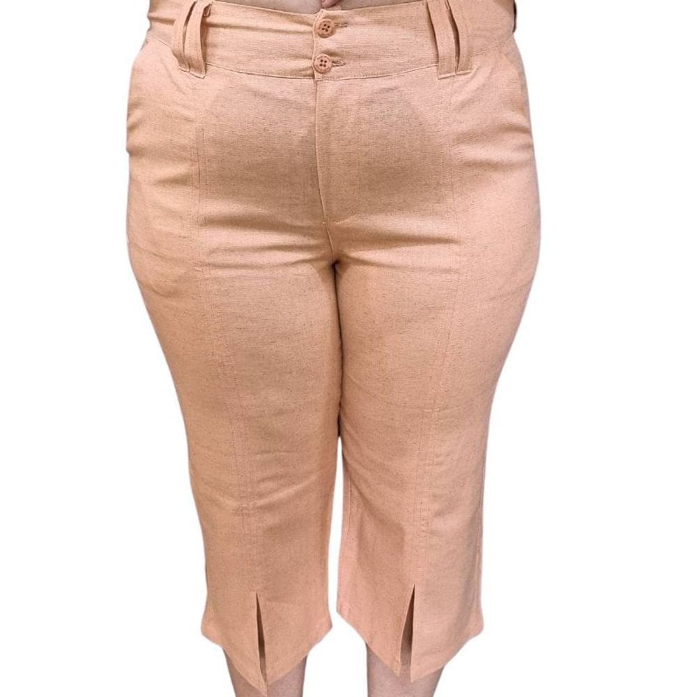 Calça Alfaiataria Feminina Pantacourt Linho G