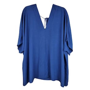 Blusa Plus Size Elegante com Decote V e Amarração nas Costas - Tamanhos G6 e G7
