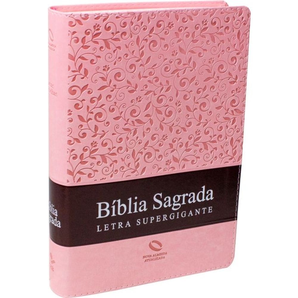 Bíblia Sagrada Supergigante NAA - Rosa - C Indice - SBB