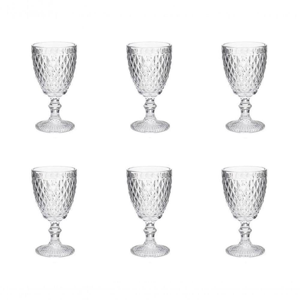 Jogo Taca Vidro Bico Abacaxi Cristal 310ml
