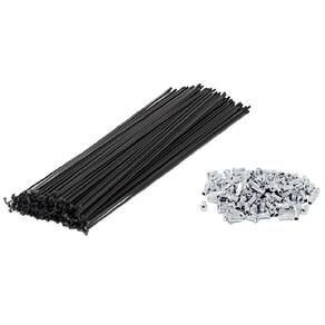 Raios Para Roda Bicicleta Bike Aro 29" Preto grosa 2.0 x 287mm Paco - ( Pacote 72 unds )