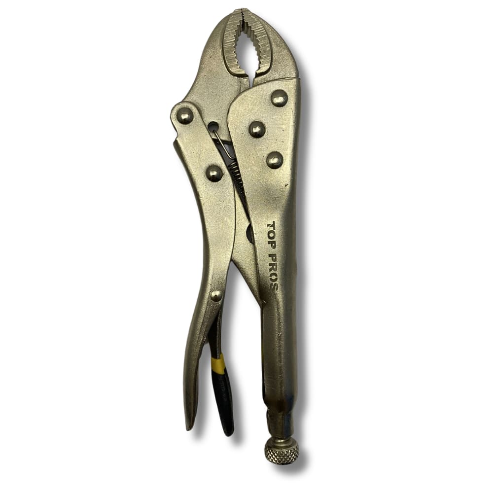 Alicate Pressão 10&quot; Mordente Curvo Ajustável C/ Trava Chave Aço Carbono Niquelado Profissional 250mm