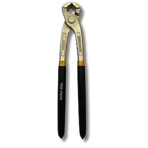 Alicate Corte Frontal 10" Torques Aço Carbono Niquelado Turquesa Armador Azulejista Piso Arame 250mm