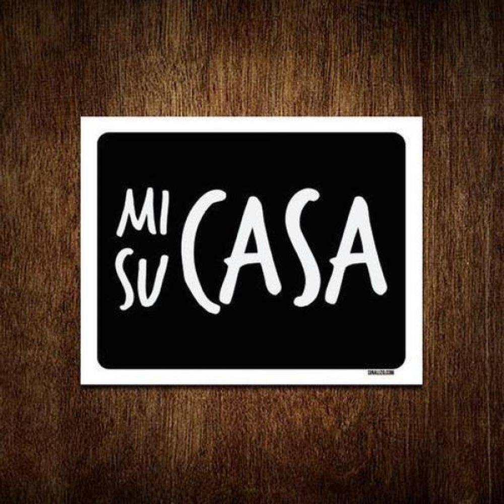 Kit 3 Placas Decorativa Mi Casa Su Casa