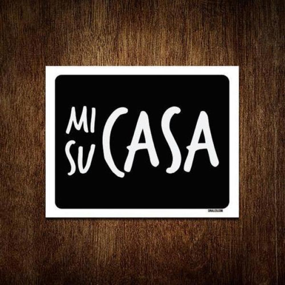 Kit 3 Placas Decorativa Mi Casa Su Casa