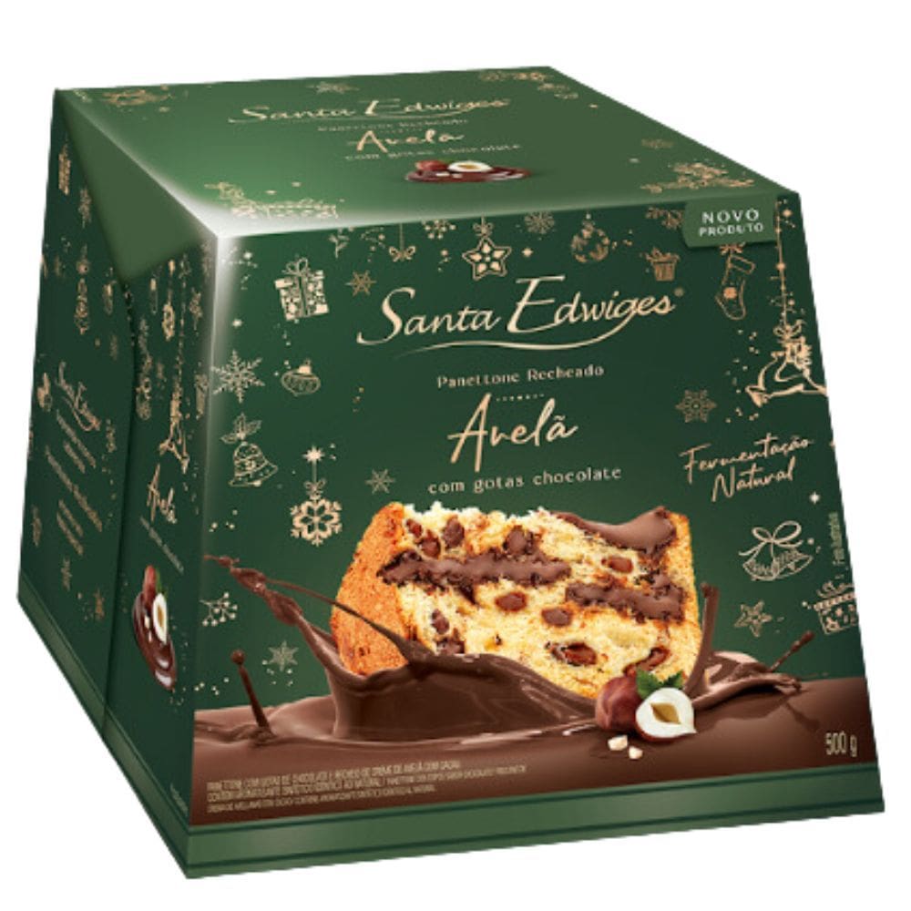 Panettone Santa Edwiges Avelã com Gotas de Chocolate 500g